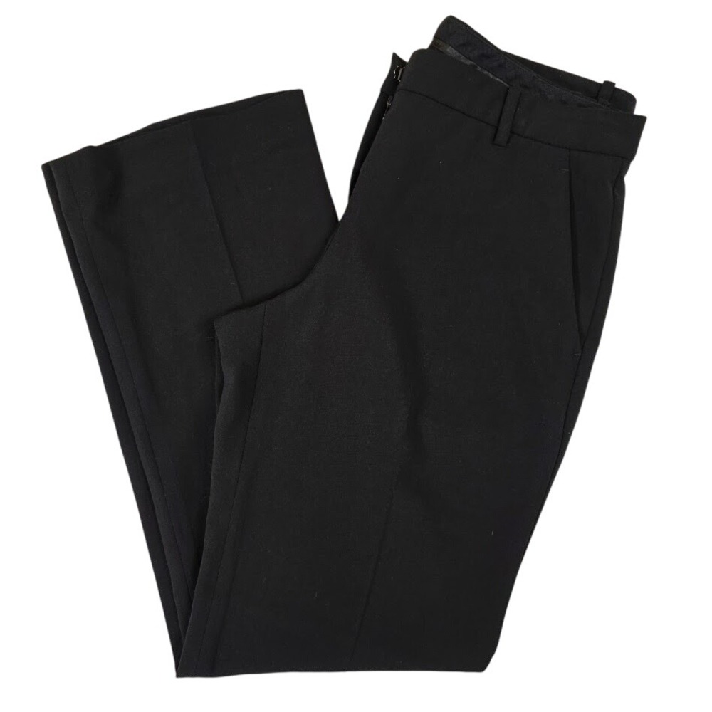Theory Women's 10 Dress Pants Black Emery 2 Urban Wool Blend Straight Leg